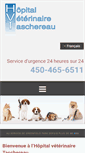 Mobile Screenshot of hopitalveterinairetaschereau.com